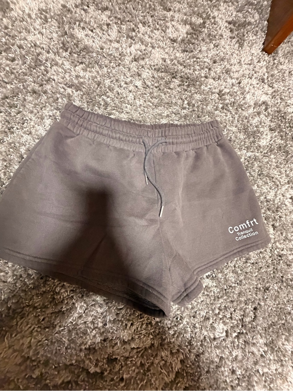 Comfort Collection Women's Charcoal Athletic Shorts with Drawstring